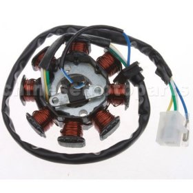 8-Coil DC-Magneto Stator for GY6 50cc Engine