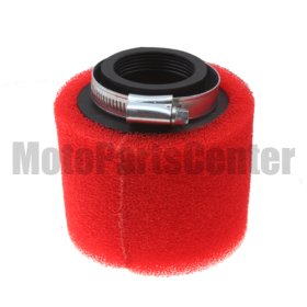 38mm Red Air Filter for ATV, Dirt Bike & Go Kart