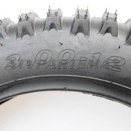 3.00-12 Rear Tire(Shallow Teeth)for 50cc-125cc Dirt Bike