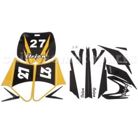 Decals for 50-125 Dirtbike-Yellow