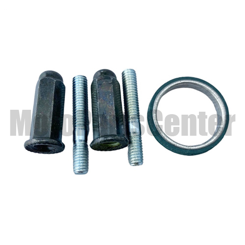 Exhaust Bolt and Gasket for GY6 50cc-150cc Moped Scooters - Click Image to Close