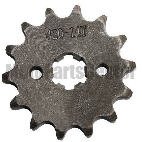Front Sprocket 420-14 Teeth for 50cc-125cc Engine - Click Image to Close
