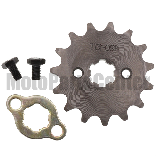 Front Sprocket 420-15 Teeth for 50cc-125cc Engine - Click Image to Close