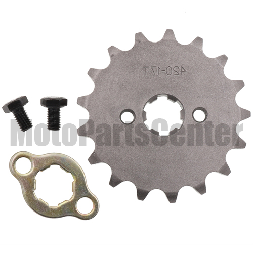 Front Sprocket 420-17 Teeth for 50cc-125cc Engine - Click Image to Close
