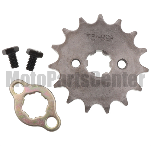 Front Sprocket 428-15 Teeth for 50cc-125cc Engine - Click Image to Close
