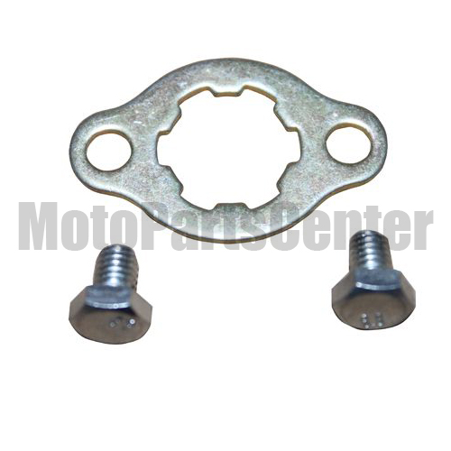 Front Sprocket Retainer with Bolts - 17mm Shaft - Click Image to Close