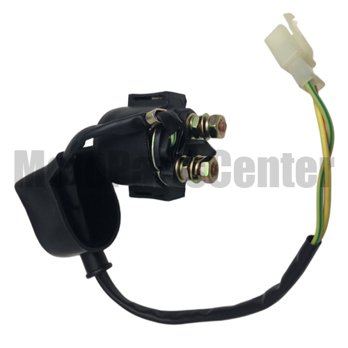 Starter Relay Solenoid 2 Wires - Male Plug - Click Image to Close