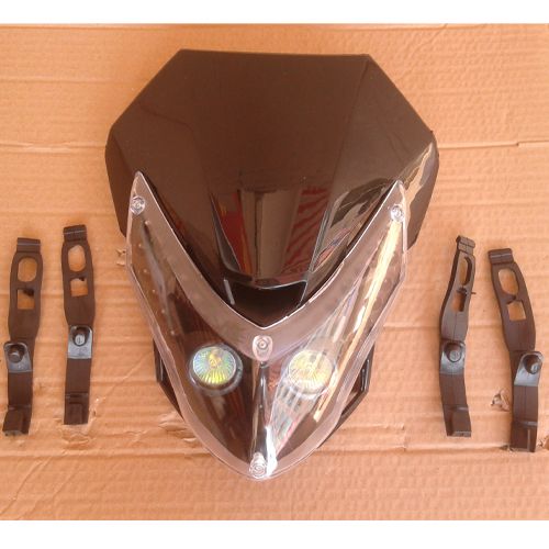 Black Head Light for 110cc 125cc 150cc 200cc 250cc Dirt Bike - Click Image to Close