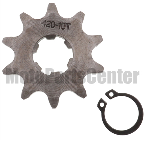 Front Sprocket 420-10 Teeth for 50cc-125cc Engine - Click Image to Close