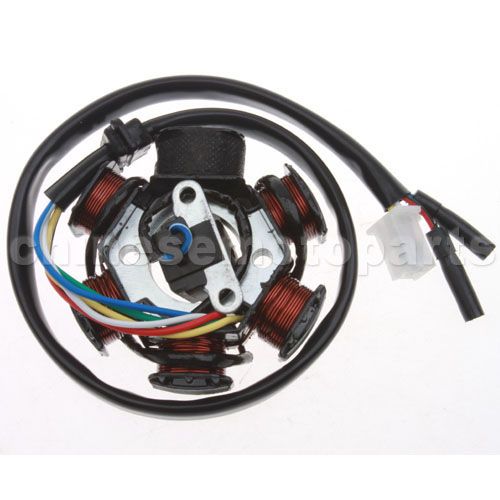 6-Coil Magneto Stator for GY6 150cc Engine - Click Image to Close