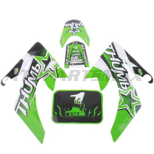 Decals for 50-125 Dirtbike-Green - Click Image to Close